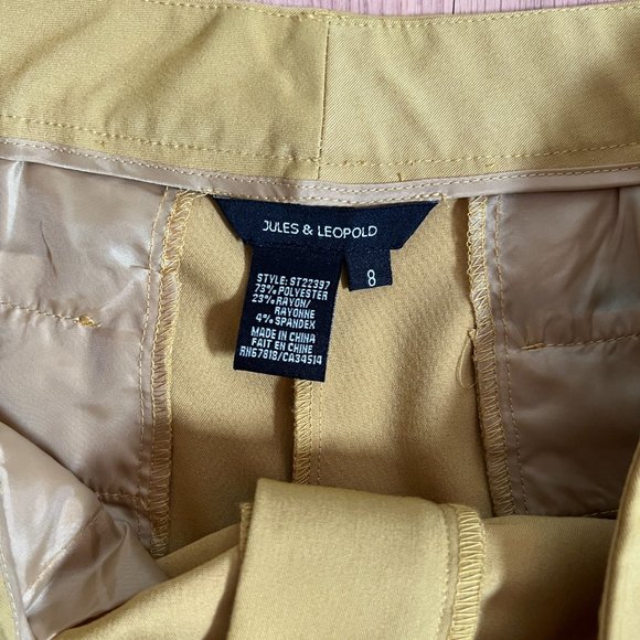 Jules & Leopold | Mustard Cropped Trouser Pants | Size 8 - Picture 4 of 7